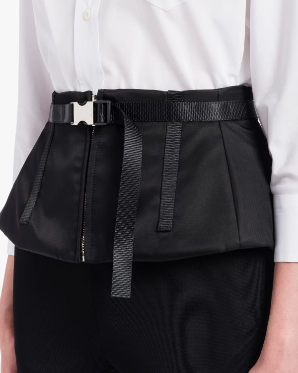 Black Re-Nylon gabardine yoke - Image 5