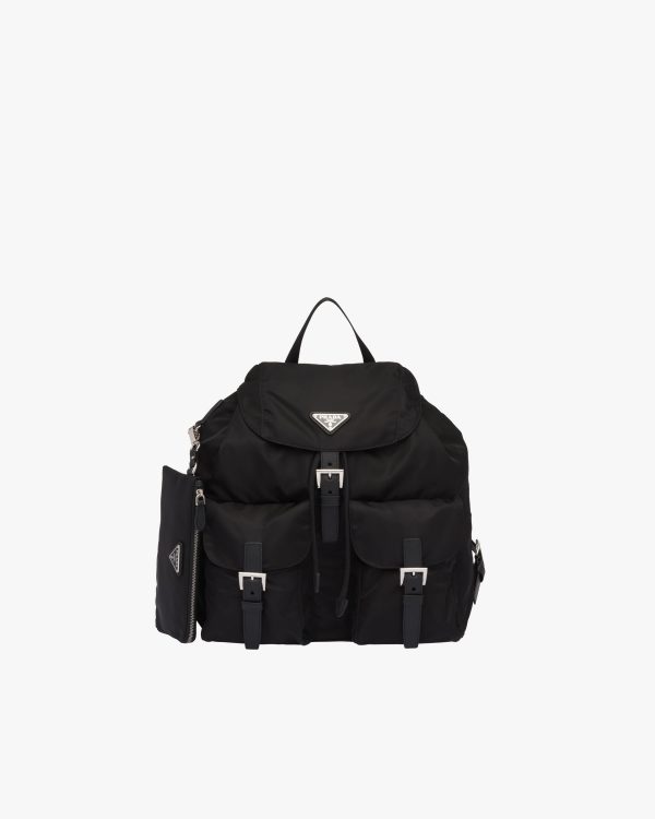 Black Re-Nylon medium backpack