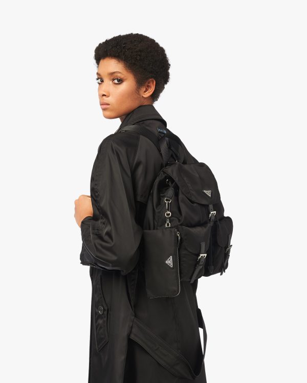 Black Re-Nylon medium backpack - Image 2