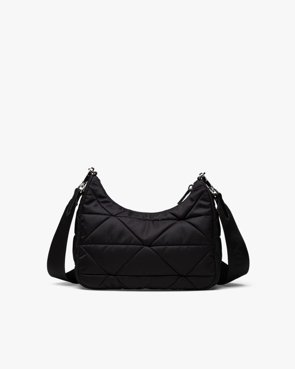 Black Re-Nylon padded hobo bag - Image 4