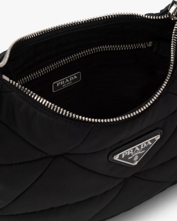 Black Re-Nylon padded hobo bag - Image 5