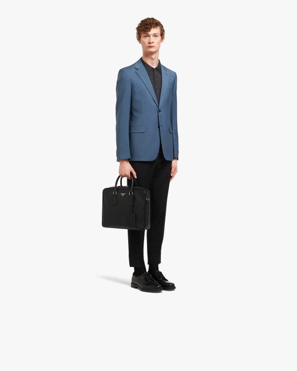 Black Saffiano Leather Work Bag - Image 7