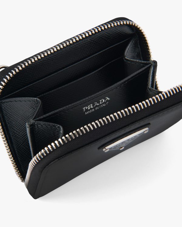 Black Saffiano leather card holder - Image 4