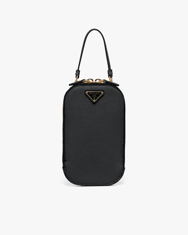 Black Saffiano leather mini-bag
