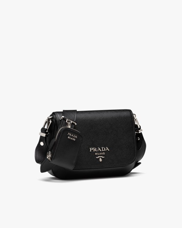 Black Saffiano leather shoulder bag - Image 3
