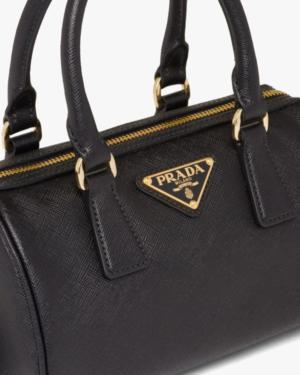 Black Saffiano leather top-handle bag - Image 2