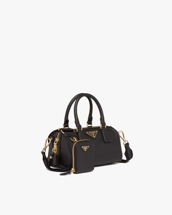 Black Saffiano leather top-handle bag - Image 3