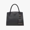 Black Small Saffiano Leather Prada Monochrome Bag