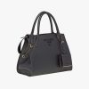 Black Small Saffiano Leather Prada Monochrome Bag - Image 3