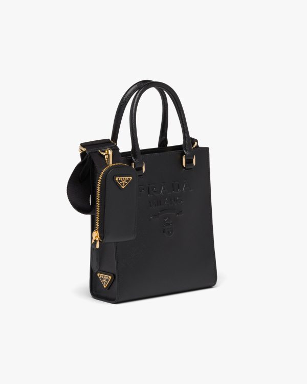 Black Small Saffiano leather handbag - Image 3
