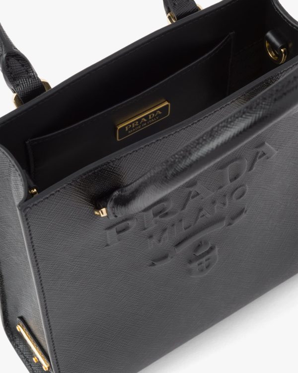 Black Small Saffiano leather handbag - Image 5