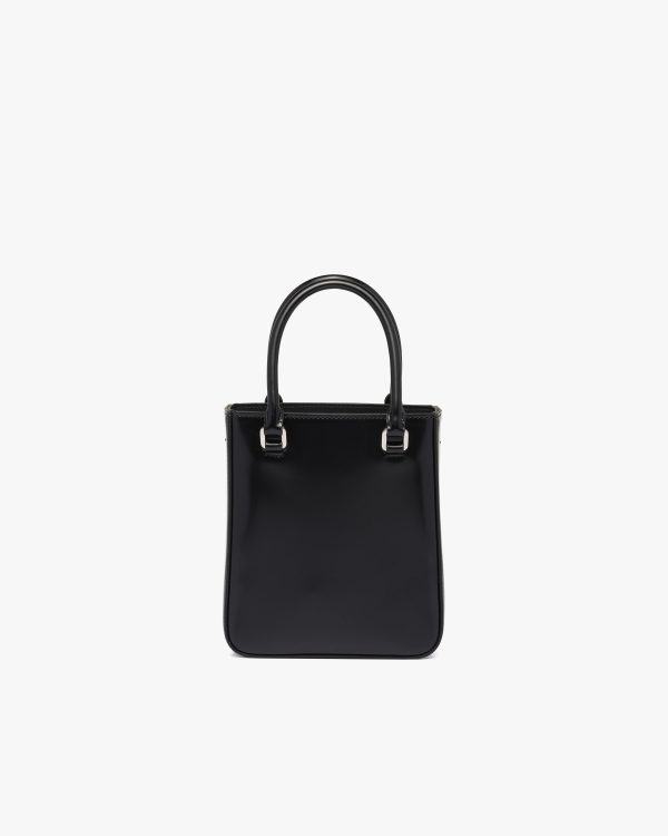 Black Small brushed leather tote - Image 4