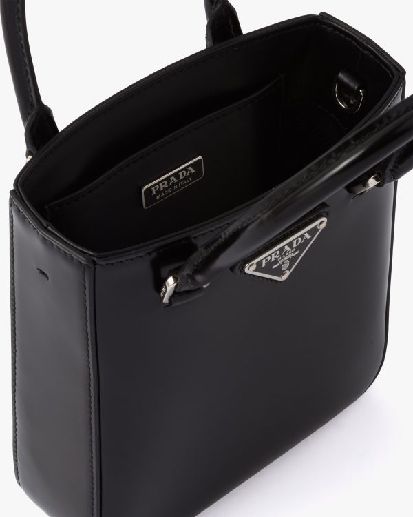 Black Small brushed leather tote - Image 5