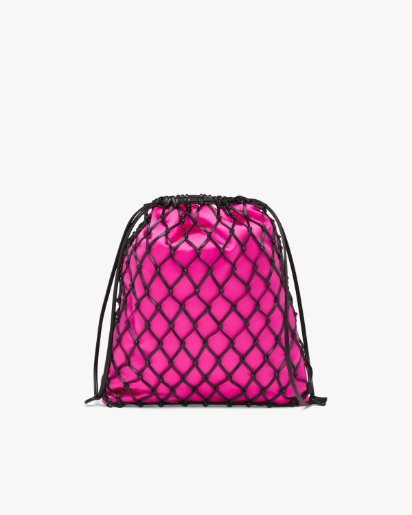 Black/begonia Pink Fabric Mesh Bag - Image 4