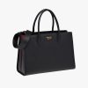 Black/fiery Red Large Saffiano Leather Handbag - Image 3