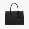 Black/fiery Red Large Saffiano Leather Handbag - Image 4