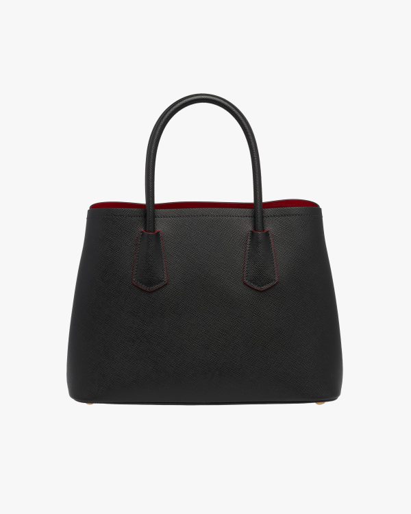 Black/fiery Red Small Saffiano Leather Double Prada Bag - Image 4