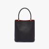 Black/fiery Red Small Saffiano Leather Prada Panier Bag - Image 4