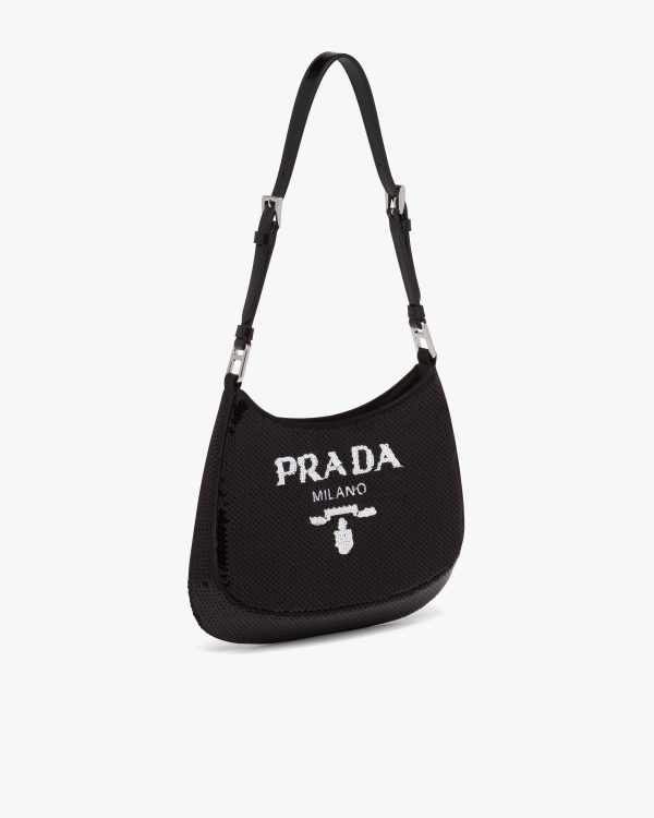 Black/white Prada Cleo sequined bag - Image 3
