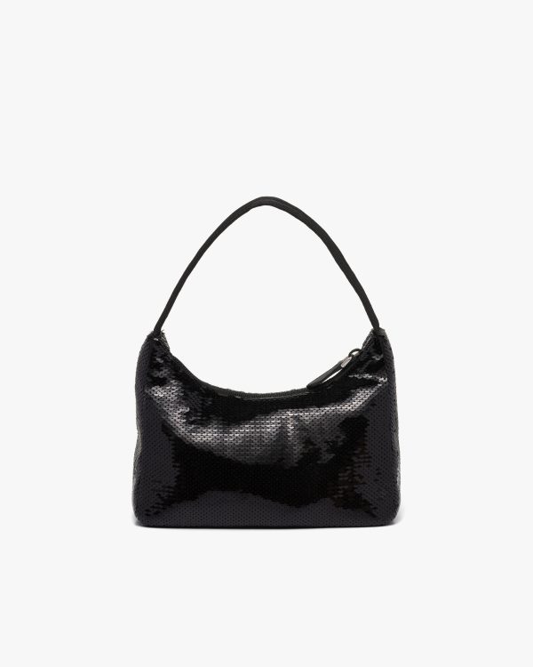Black/white Re-Edition 2000 sequined Re-Nylon mini-bag - Image 4
