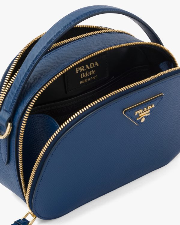Bluette Saffiano Leather Prada Odette Bag - Image 5