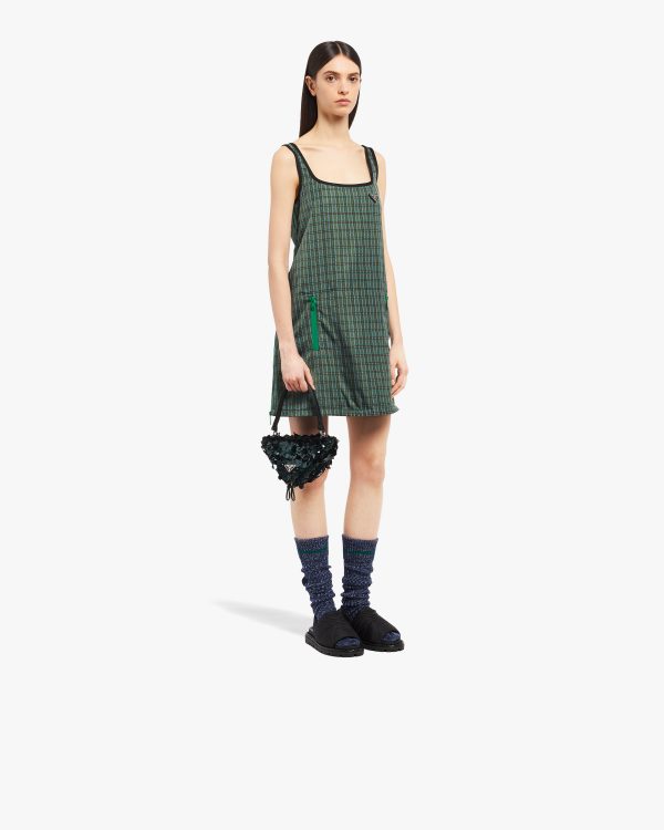 Bottle Green Sequin and leather handbag - Image 7