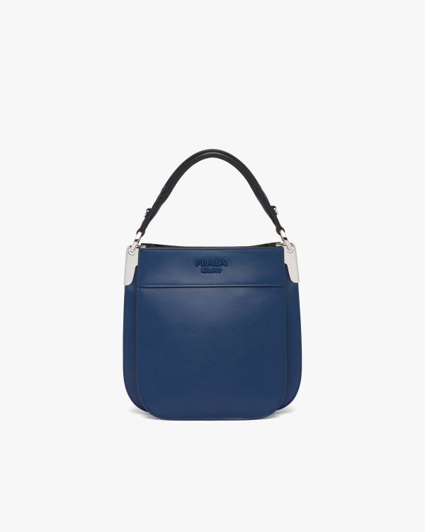 Bright Blue/black Small Leather Prada Margit bag