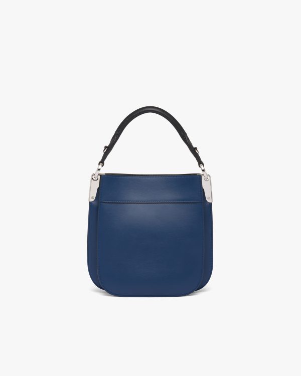 Bright Blue/black Small Leather Prada Margit bag - Image 4