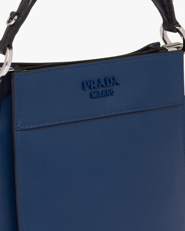 Bright Blue/black Small Leather Prada Margit bag - Image 6