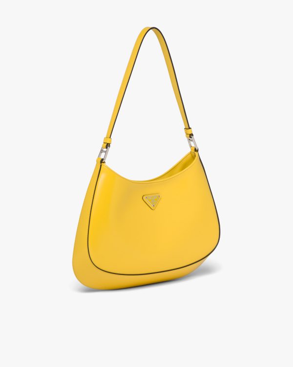 Bright Yellow N Prada Cleo brushed leather shoulder bag - Image 3