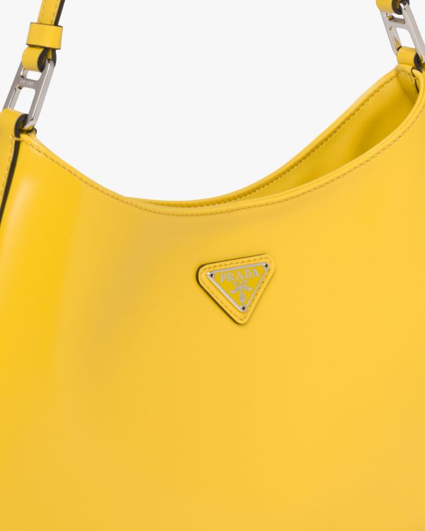 Bright Yellow N Prada Cleo brushed leather shoulder bag - Image 6