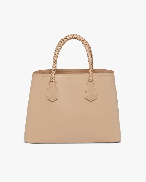 Cameo Beige Prada Double medium leather handbag - Image 4