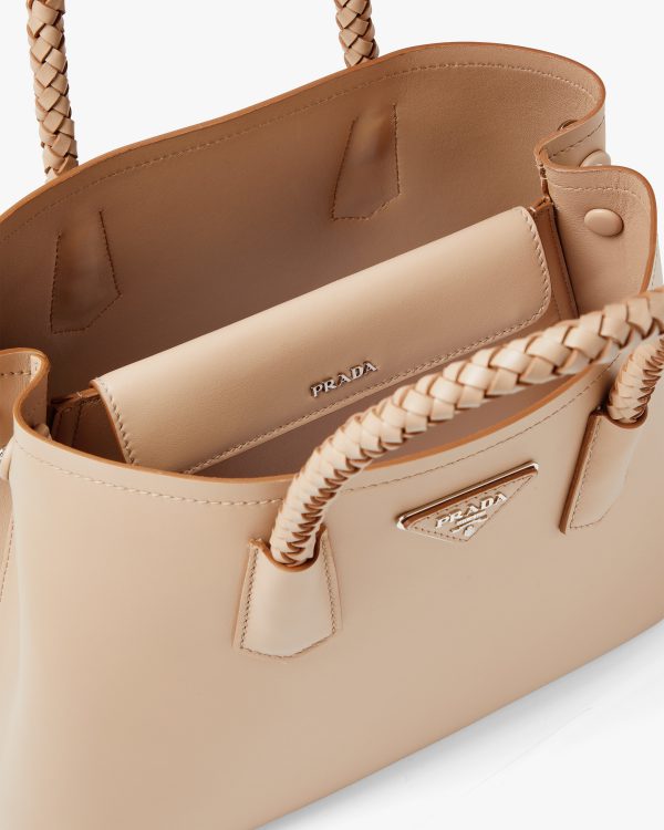 Cameo Beige Prada Double medium leather handbag - Image 5