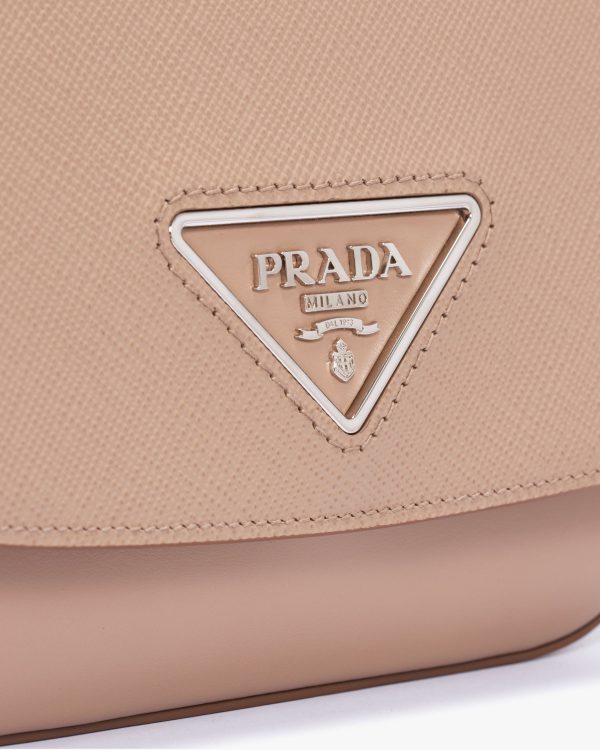 Cameo Beige Saffiano leather Prada Identity shoulder bag - Image 2