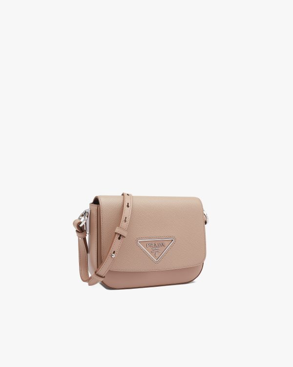Cameo Beige Saffiano leather Prada Identity shoulder bag - Image 3