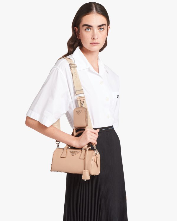 Cameo Beige Saffiano leather top-handle bag - Image 2