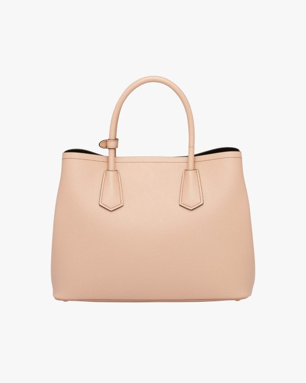 Cameo/black Medium Saffiano Leather Double Prada Bag - Image 4