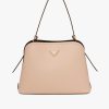 Cameo/black Saffiano Leather Prada Matinee Bag