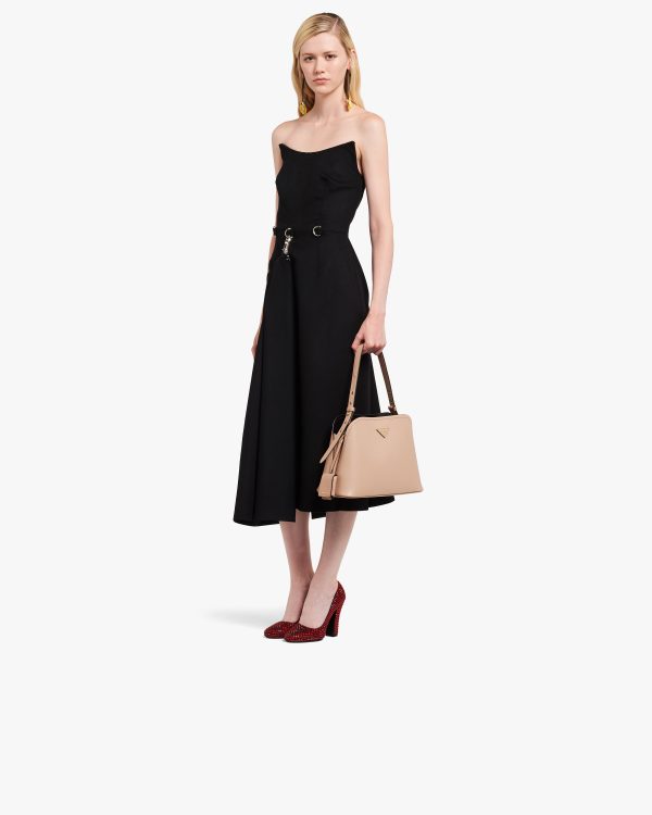 Cameo/black Saffiano Leather Prada Matinee Bag - Image 7