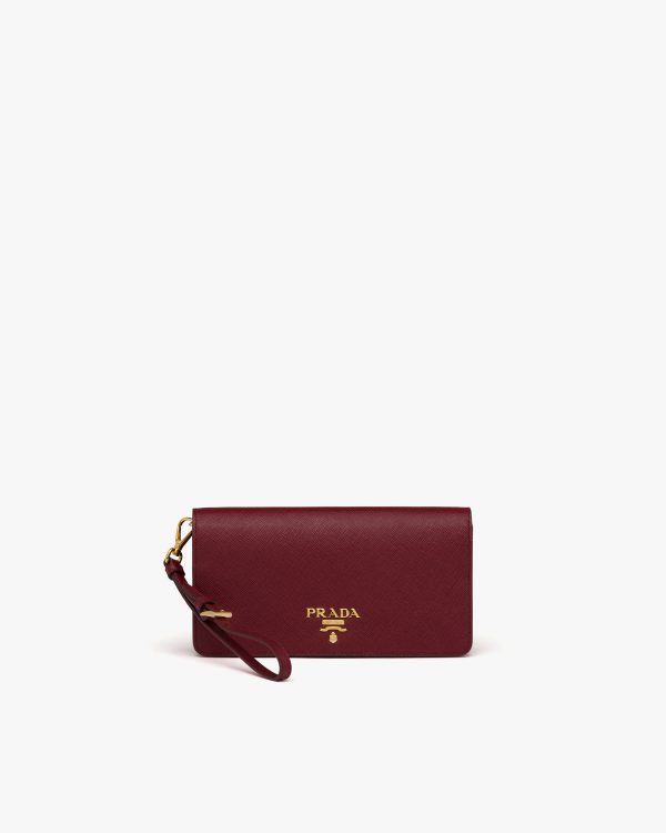 Cerise Saffiano leather mini-bag