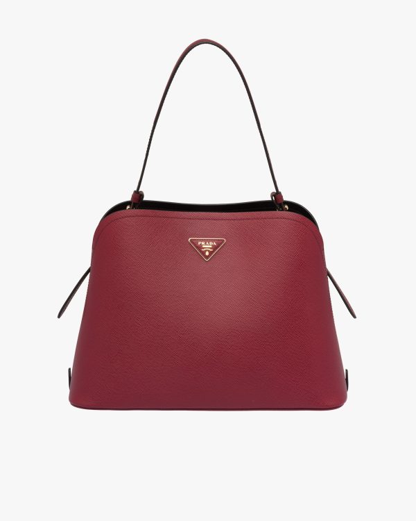Cerise/black Prada Matinee handbag