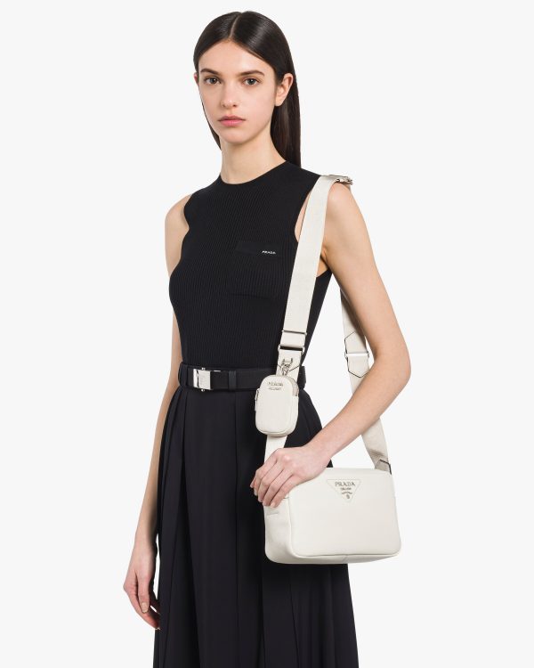 Chalk White Leather shoulder bag - Image 2
