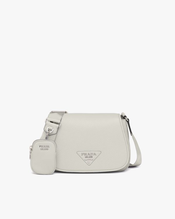 Chalk White Leather shoulder bag