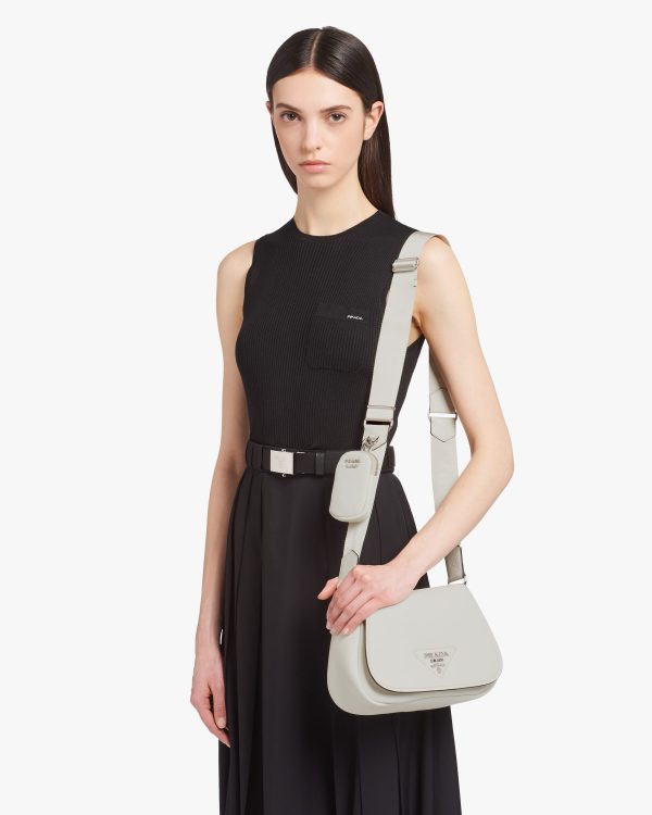 Chalk White Leather shoulder bag - Image 2