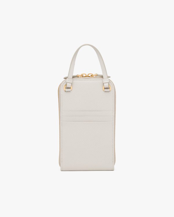 Chalk White Saffiano leather mini-bag - Image 4