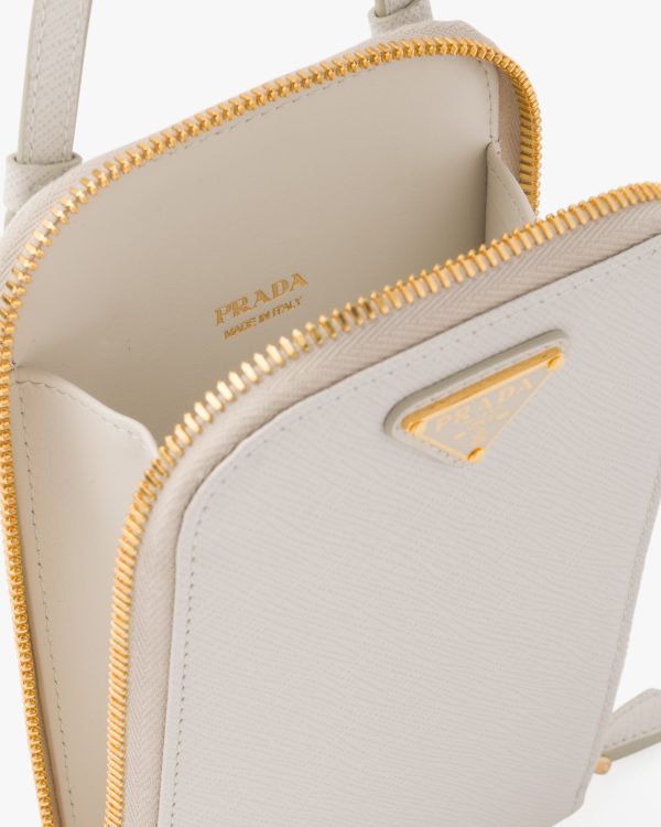 Chalk White Saffiano leather mini-bag - Image 5