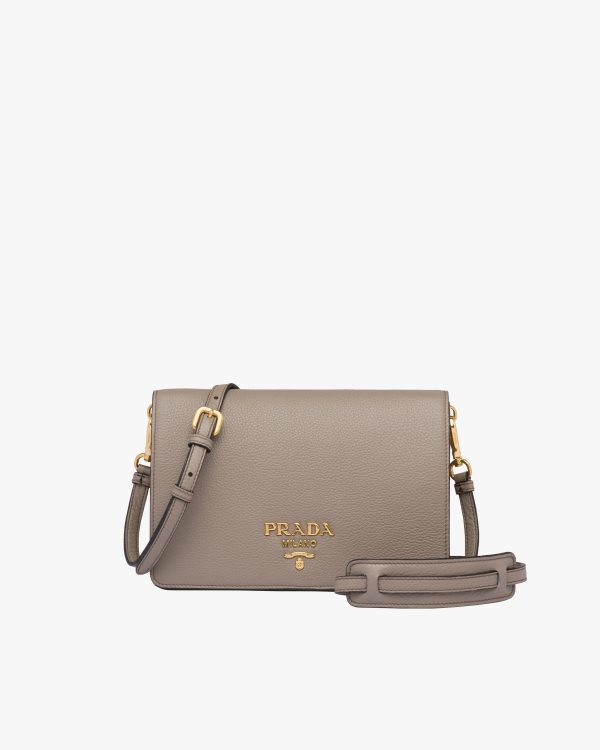 Clay Gray Leather Shoulder Bag
