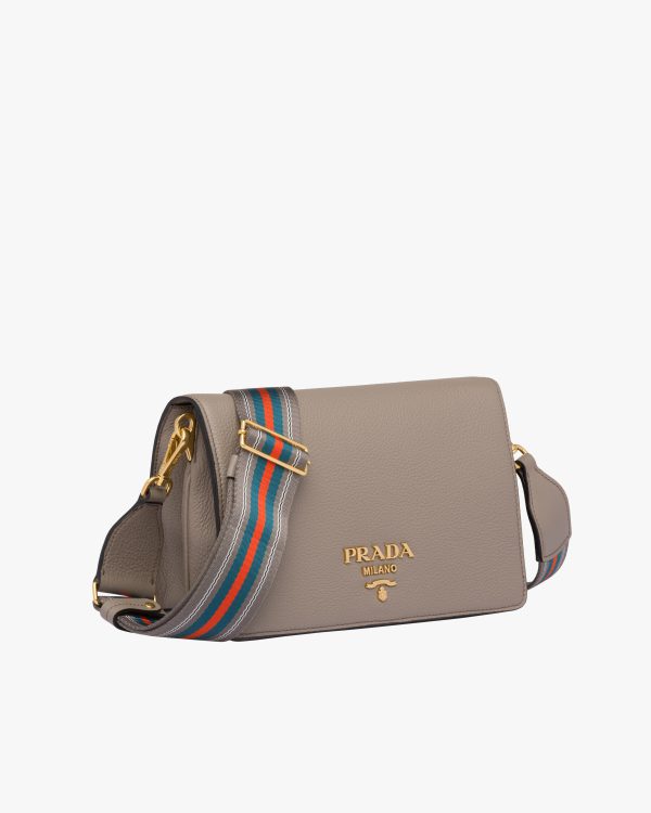 Clay Gray Leather Shoulder Bag - Image 3