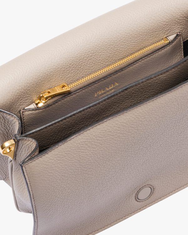 Clay Gray Leather Shoulder Bag - Image 5