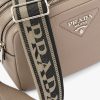 Clay Gray Prada Flou leather bag with shoulder strap - Image 2
